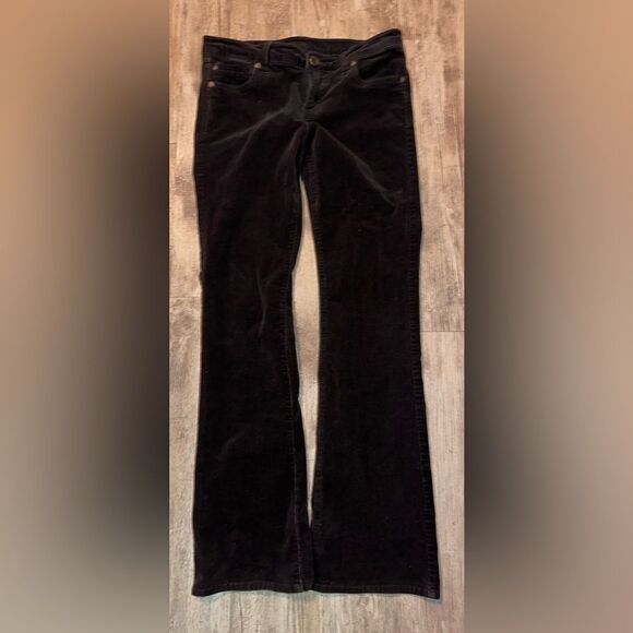 KUT from the kloth Karen Baby boot cut stretch black 5 pocket soft corduroy sz 8 - Picture 12 of 14